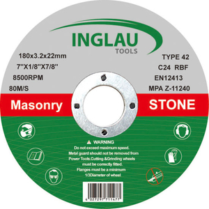 Expert for Stone Cutting disc with Depressed Centre, 180X3.2X22.2 mm