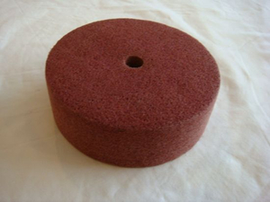 Non-Woven Abrasive Unitized Wheel, Aluminum Oxide, Hard, 3" Diameter x 1/4" Width, 18100 Maximum RPM