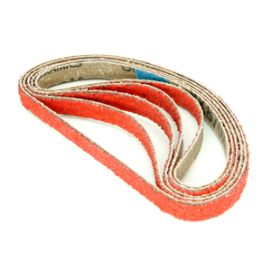 Backstand Abrasive Belt, Cloth Backing, Ceramic Aluminum Oxide, Waterproof, 3" Width x 132" Length, Grit 80