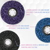 Poly Strip Wheel Paint Rust Remover Cleaning Grinding Purple 125mm for Angle Grinder Metal Stone Polishing Disc Made of Nylon