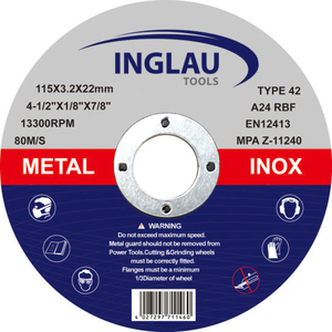 Cutting Disc, Steel Freehand Cut-off wheel - Depressed Center - 7" x 1/8" x 7/8" - T42