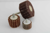 Non-Woven Abrasives Mounted Flap Wheel, Aluminum Oxide A, 1-1/2" Diameter x 3/4" Length, 1/4" Shank, 15000 Max RPM, 100 Grit