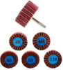 Rocaris Buffing Flap Wheels - Flap Disk - 1/4 Inch Shanks Fit All Drills - 80 Grits