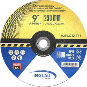 9-Inch by 5/64-Inch Metal and Stainless Steel Inox Cutting Disc Ultra Thin Flat Cut Off Wheel, 7/8-Inch Arbor