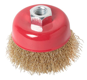 2-3/4" X. 014 X M10 X 1.25 Arbor Cup Brush Crimped
