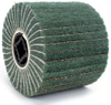 120x100x20mm Non-woven Abrasive Buffing Wheel Wire Drawing Polishing Wheel Interleaf Flap Wheels 220Grit For Finishing Rotary Tool For Paint And Rust Removal Green