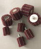 Non-Woven Abrasives Mounted Flap Wheel, Aluminum Oxide A, 1-1/2" Diameter x 3/4" Length, 1/4" Shank, 15000 Max RPM, 100 Grit